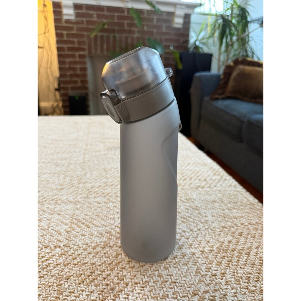 Gray Flip Top Reusable Water Bottle